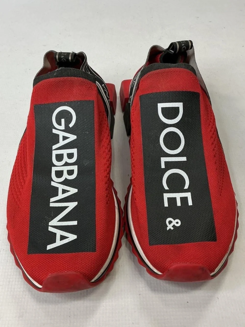 Dolce & Gabbana Men's Sorrento Melt 'Red Black' Sneakers Size 46/US 13 w/ COA